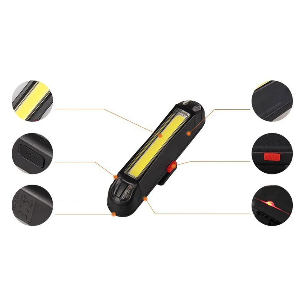 

COB Rear Bike Light Taillight Safety Warning USB Rechargeable Bicycle Tail Comet LED Lamp YS-BUY