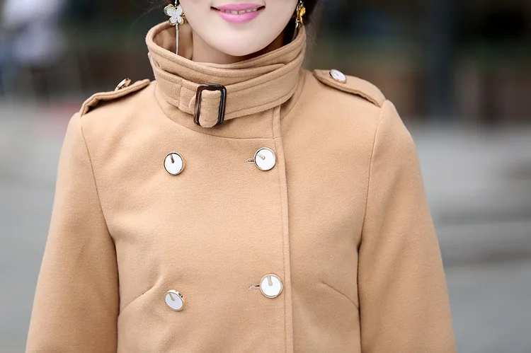 StocK Spring Autumn Thick Wool Blends Outwear Jacket Women Clothing Slim Long Coat Ladies Casual Abrigo Casacos Femininos | Женская