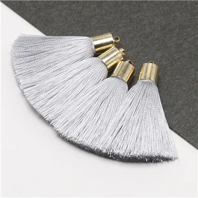 Aliexpress Высокое качество L93/5 см; Сатиновые туфли с кисточками/Золотой шляпа шелковых кисточек/ювелирные изделия аксессуары/аксессуары diy/Ювелирные изделия/diy серьги/4 шт./пакет - Цвет: L9502