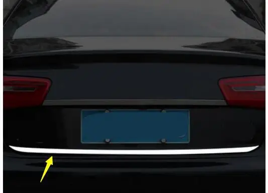 

Автомобильная накладка на заднюю дверь, наклейка на задний багажник для Audi A6 C7 2013 2014 2015 2016 2017 накладка на задний бампер 1 шт.