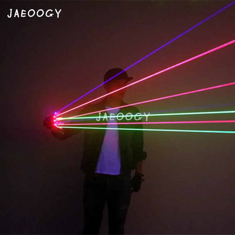 Высокое качество цветной лазерный Перчатки Бар ночной клуб DJ светящиеся