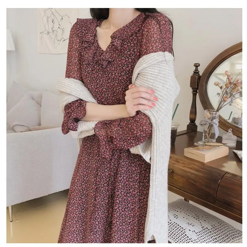 2019 милое весеннее платье милые платья Лидер продаж Новые поступления Flare рукавом