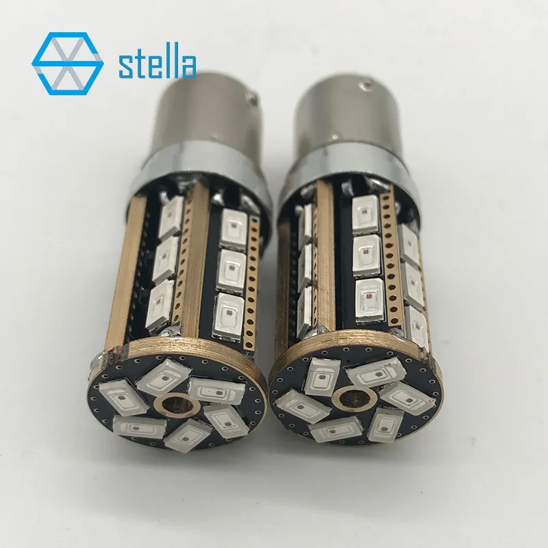 2 шт. 1156/BA15S/P21 авто светодиодные лампы Янтарный/красный/белый для переднего или