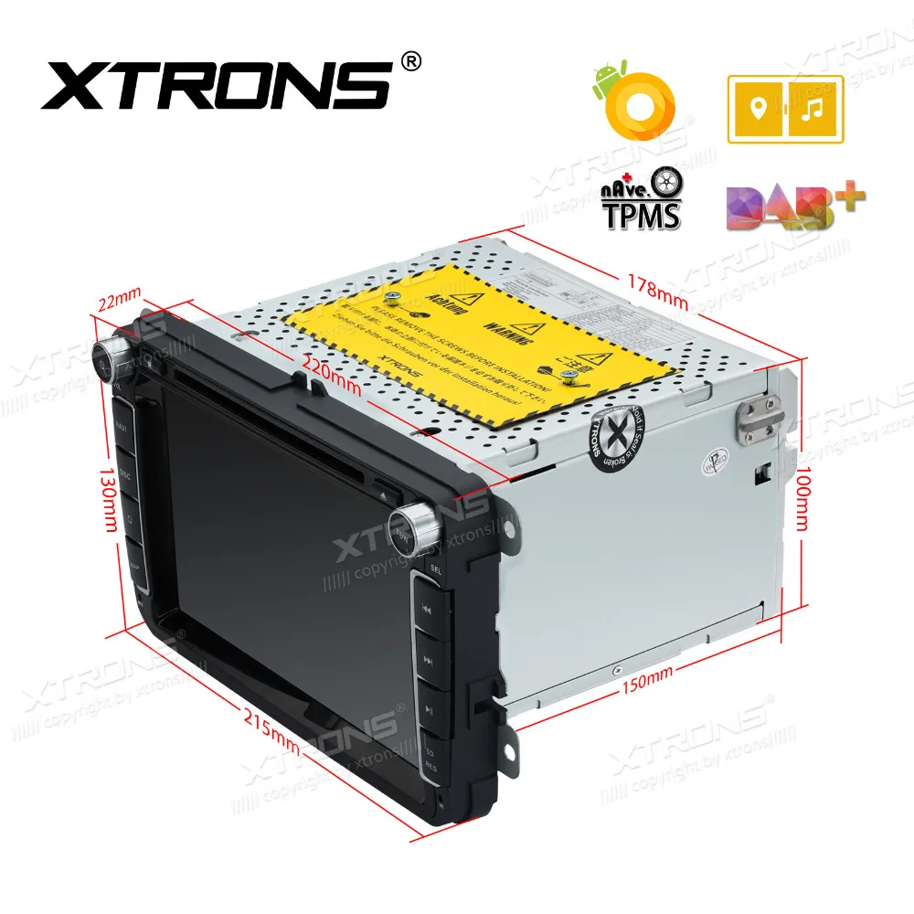 XTRONS 2 Din 8 'ɺndroid 0 Восьмиядерный автомобильный dvd-плеер радио gps DAB + OBD2 для Volkswagen
