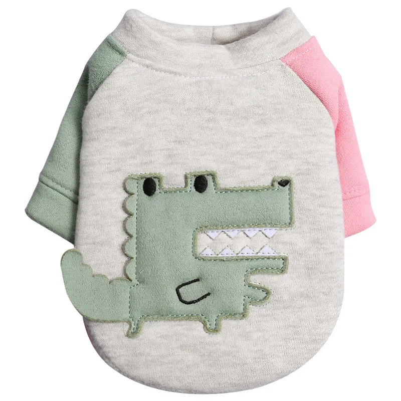 Cute Crocodile худи для щенков пальто собак Wimter хлопчатобумажная одежда домашних