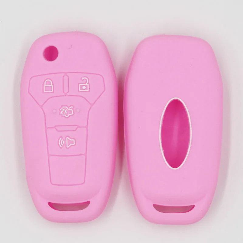 Силиконовый резиновый чехол для автомобильного ключа FORD Fusion 2013-2015 4 кнопки пульт