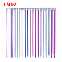 lmdz 15 sizes 30pcsset 35cm single pointed knitting needles pins straight aluminum diy weaving tool 2 0mm 12mm
