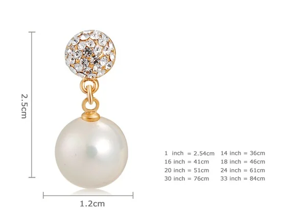White Pearl &amp Crystal Rhinestone Decorated Earrings LHP-5857D | Украшения и аксессуары