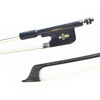 202c 44 silver braided carbon fiber cello bow ebony frog with fleuron natural horsehair cello parts accessories