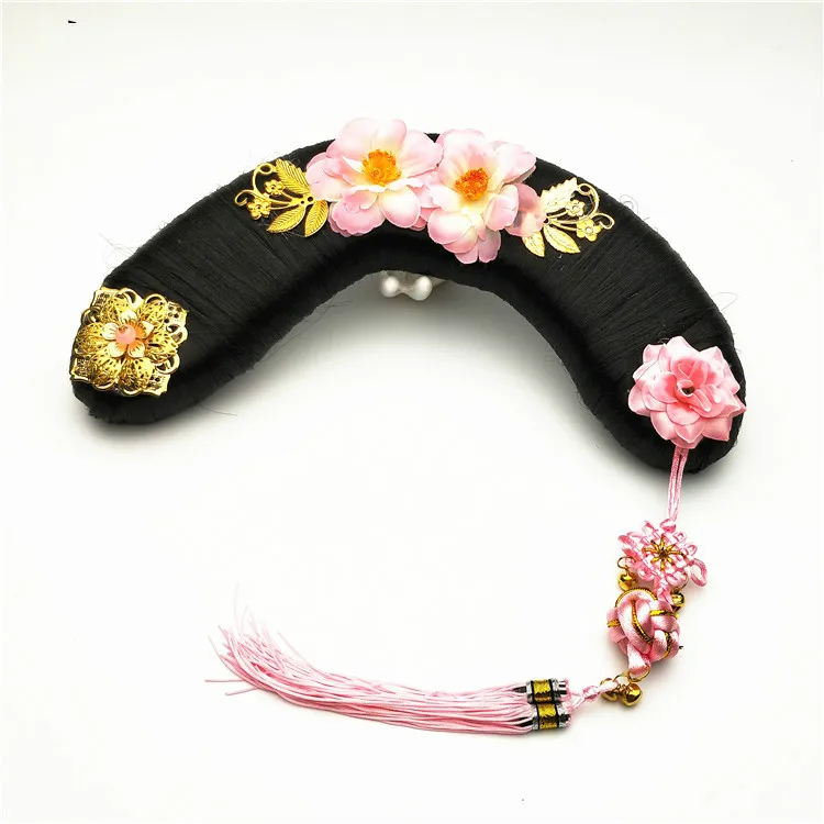 Headwear Китайский Hanfu платье сказочные народные танцевальные костюмы для детей винтажный Традиционный китайский древний костюм сценическое платье - Цвет: Headwear