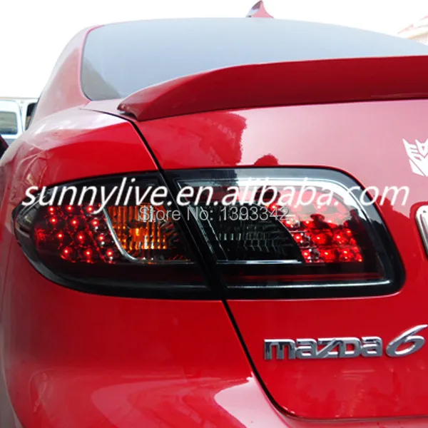 Для MAZDA 6 светодиодный задний фонарь 2004-2011 год все черный дым SN Тип | Автомобили и