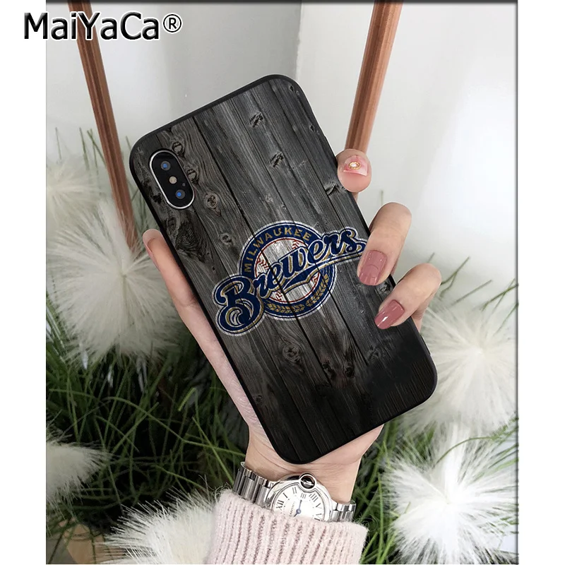 MaiYaCa Milwaukee Brewers TPU мягкие Аксессуары для телефона чехол Apple iPhone 8 7 6 6S Plus X XS MAX 5 5S SE XR |