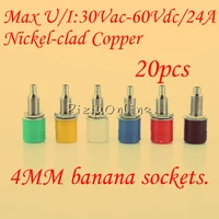 20pcslot high quality yt225 nickel clad copper 4mm banana sockets audio accessories terminal blocks banana jack free shipping