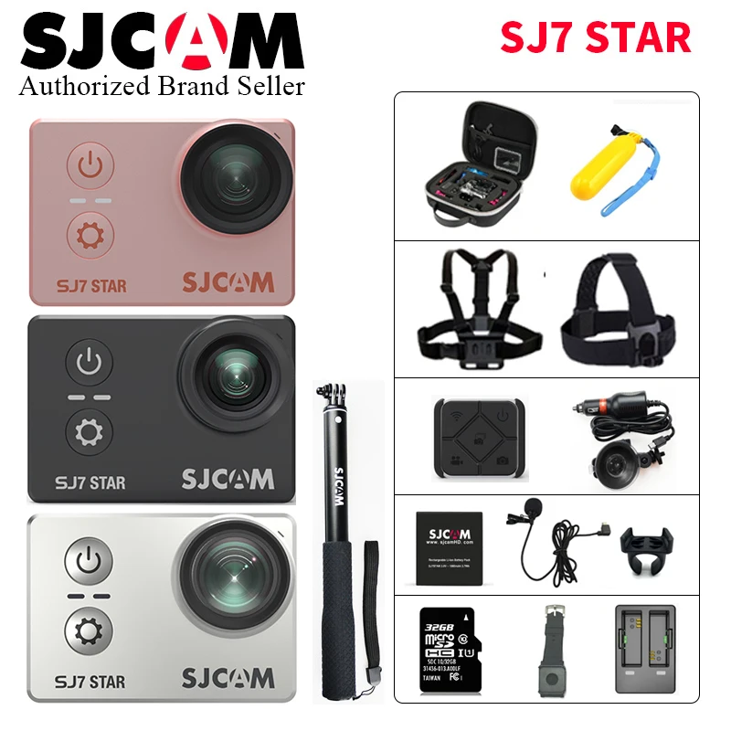 Дешево! SJCAM SJ7 Star Wifi Экшн камера 4K 30fps Gyro сенсорный экран Ambarella A12S75 спортивная