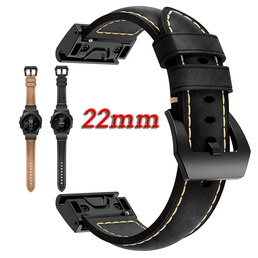 Ремешок из натуральной кожи для часов Garmin Forerunner 945 935 сменный ремешок с