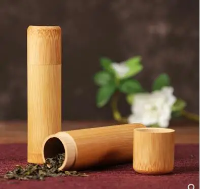 Дорожный портативный bamboo банки для чая небольшой запечатанный мини натурального