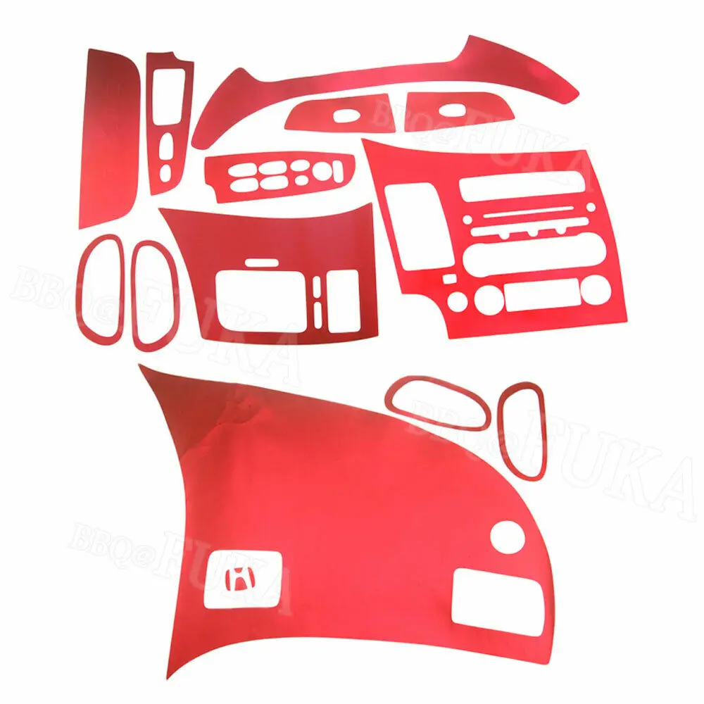 

Car Console Dashboard AC Air Vent Panel Sticker Decal For Honda Civic 2006-2011 Red/Purple