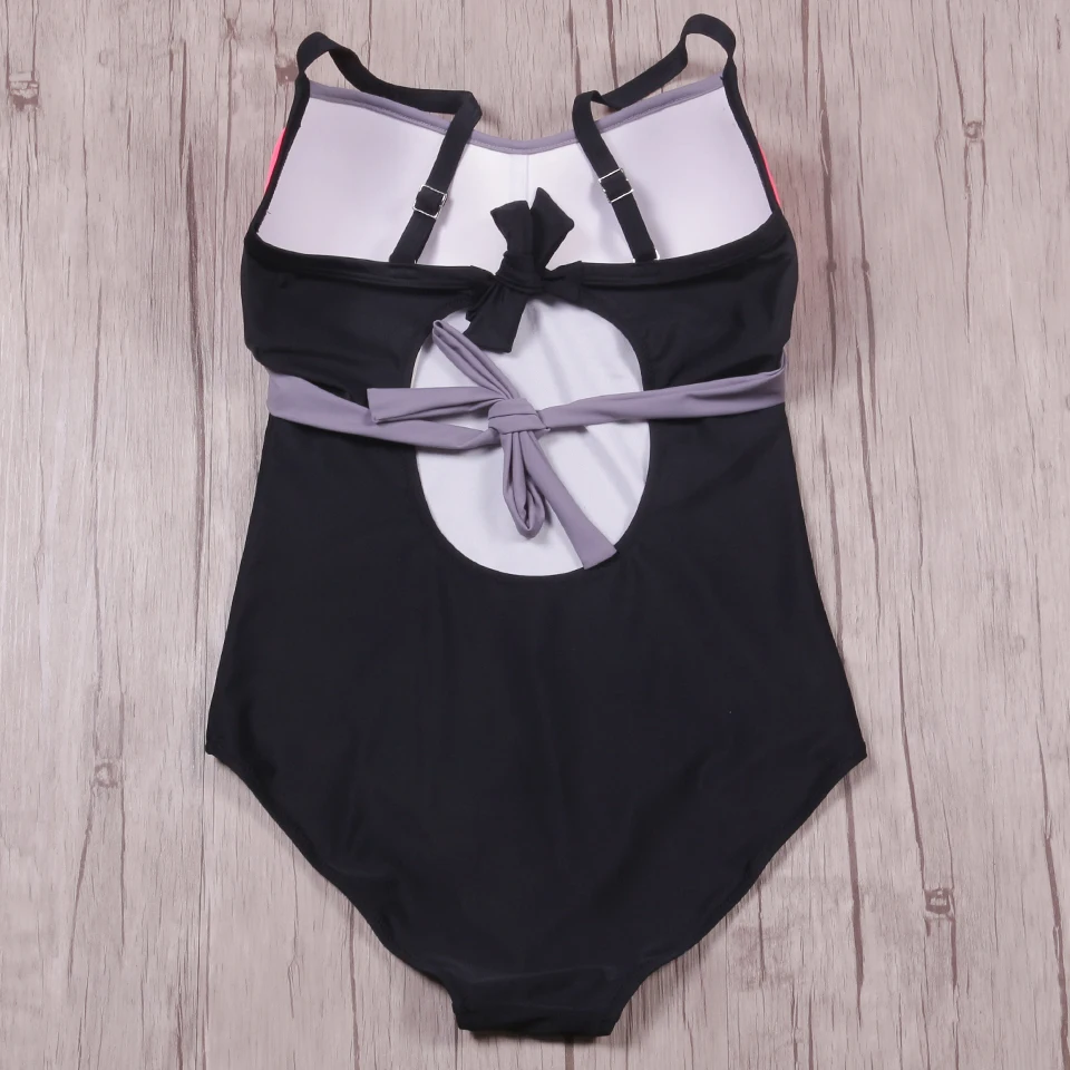 Женский цельный купальник TCBSG однотонный купальный костюм в полоску стиле ретро