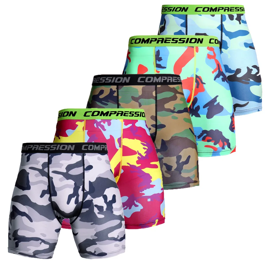 

Thin Men's Sports Gym Compression Clothing Under Base Layer Shorts Pants Athletic Tights 2019 hot