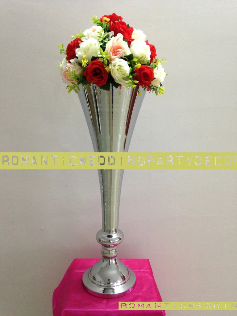 

68CM /26.7" Silver Wedding Table centerpiece Flower vase Party Decoration Wedding Supply 10PCS/LOT