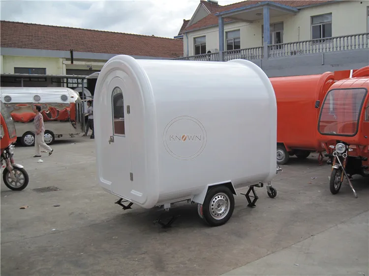 White color mobile food vending cart LED dome light free shipping street | Бытовая техника