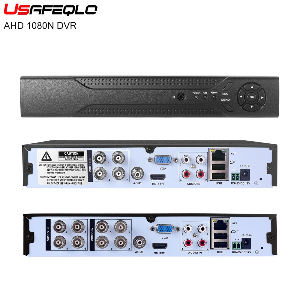 USAFEQLO 4CH/8CH/16CH 1080N TVI CVI AHD-NH 5 In1 Hybrid DVR/1080P NVR Video Recorder AHD DVR For AHD/Analog Camera IP | Безопасность и