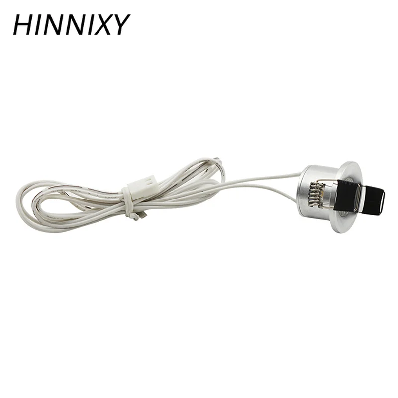 Hinnixy LED 1 5 Вт Серебристые мини светильники для шкафа белый черный 27 мм С Вырезанным