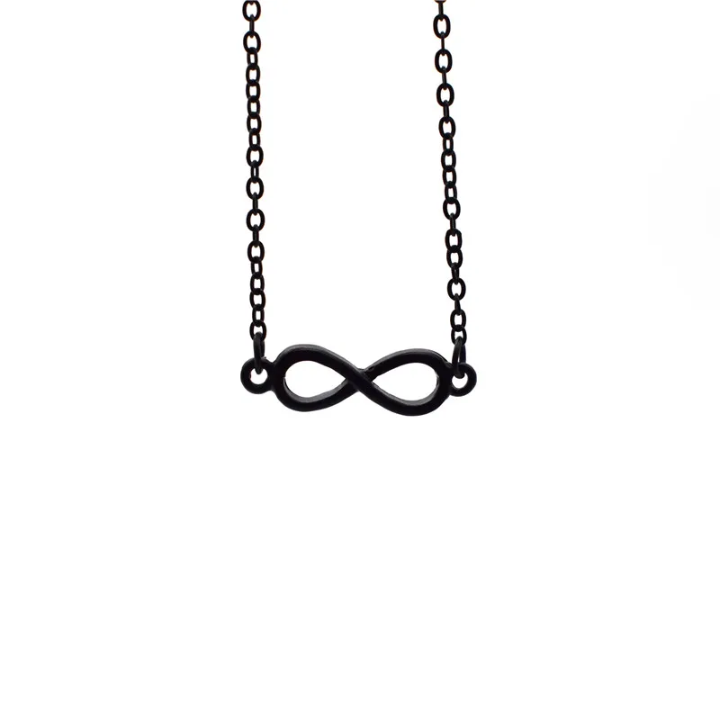 Elfin 8 Бесконечность ожерелье золотой цвет серебряный геометрические ювелирные