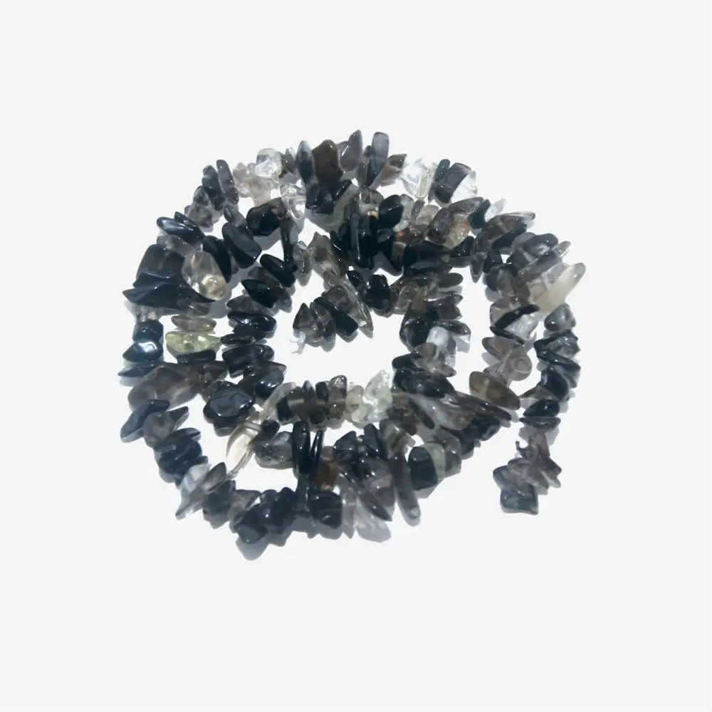 Smoky Quartz Натуральный камень 3-5 мм неправильной формы чипа свободной формы бисера тигровый глаз аметисты Агаты лазурит для самостоятельного изготовления ювелирных изделий браслет - Цвет: Smoky Quartz
