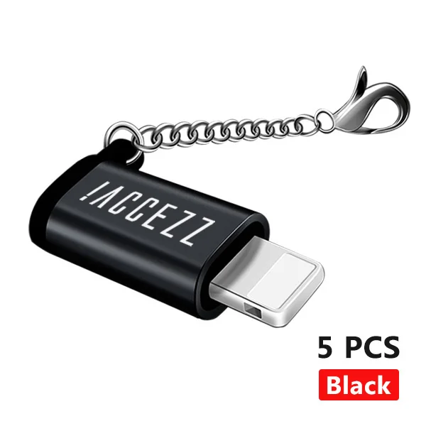 5PC ACCEZZ 2 шт. 5 шт. Micro USB для освещения OTG кабель адаптер для iphone X 6S 7 8 Plus ipad mini синхронизация данных Зарядка конвертеры адаптеры - Цвет: 5PC