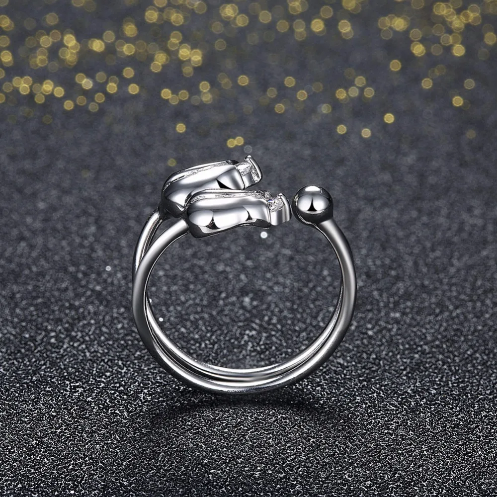 Женское кольцо в форме розы романтичное из стерлингового серебра 925 пробы