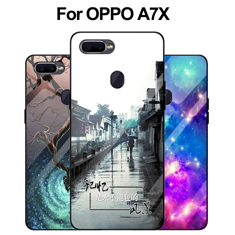 Для OPPO A7X чехол Cosmic star чехол из закаленного стекла для OPPO A7 X чехол для телефона s shell OPPOA7X тонкий защитный чехол для OPPO A 7X
