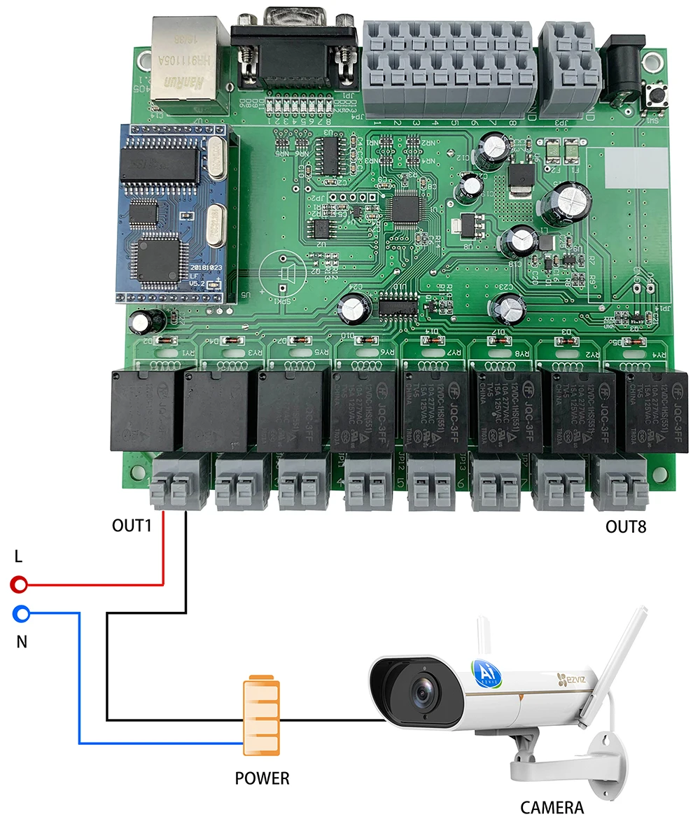 Ethernet модуль управления реле Lan Wan сетевая паутина сервер RJ45 RS232 порт 4 канала TCP IP коммутатор DIY PCB плата умный дом