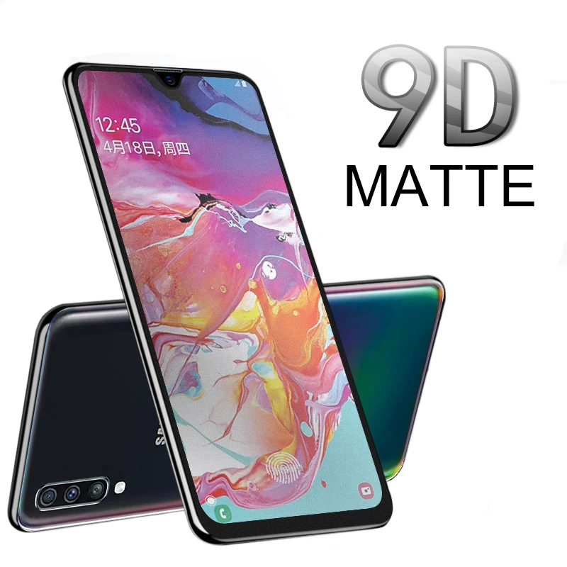 Закаленное матовое стекло для Samsung защитное с полным покрытием A70 A50 A40 A30 M20 A20 M30 A10
