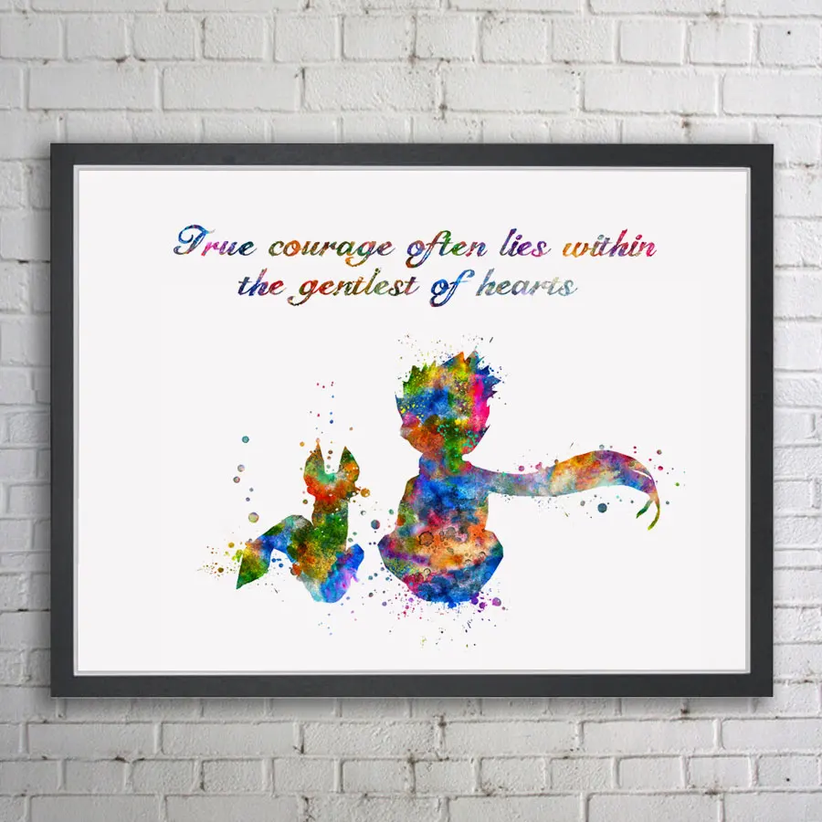 Маленький принц с лисой художественная работа цитатами Детские стихи декор для