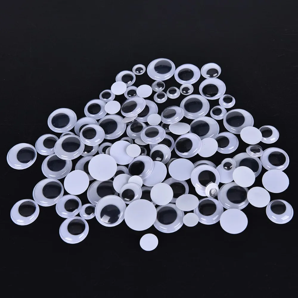 100 шт./лот не самоклеящиеся кукольные глаза для кукол Googly Eyes используемые