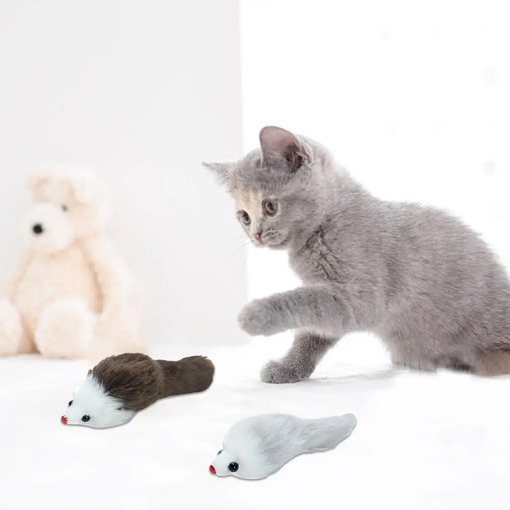 6 шт. маленькая мышь игрушка для домашних животных кошек реалистичный звук вокал