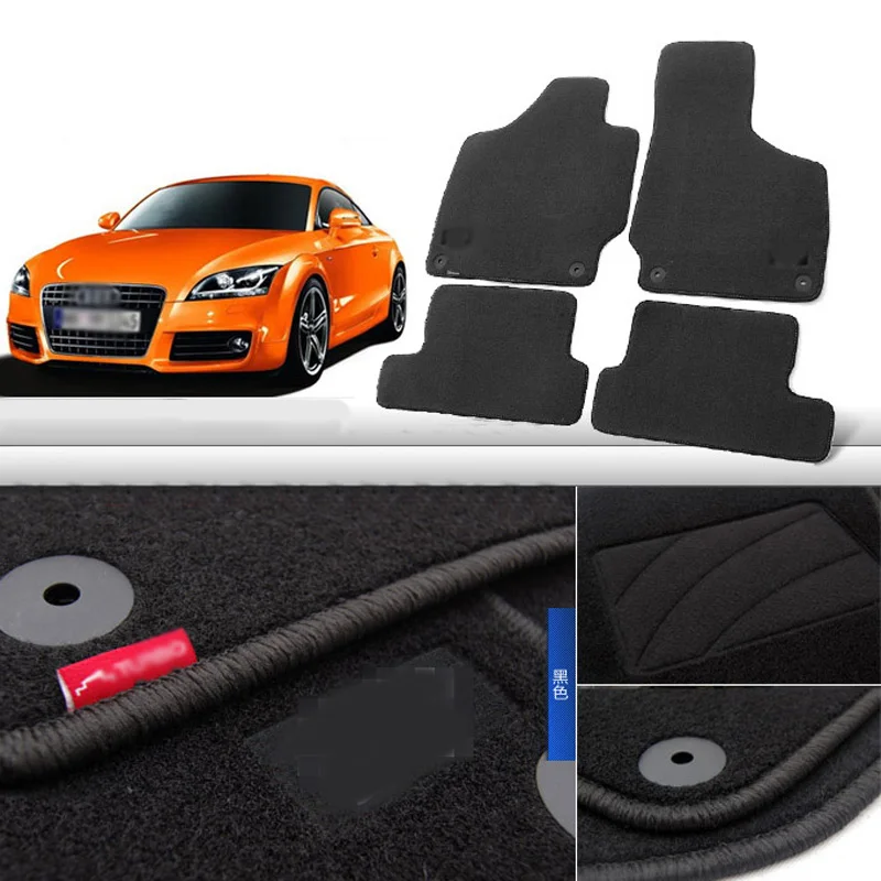 4 шт. Премиум Авто ткань нейлон Противоскользящие коврики ковер для Audi TT/TTS|floor