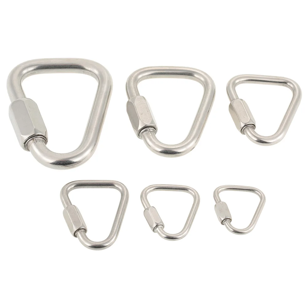 

Карабин для кемпинга, треугольный карабин из нержавеющей стали с быстрой фиксацией, подвесной карабин с пряжкой для отдыха на природе, кемп...