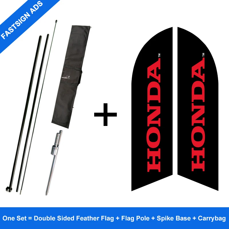 Two PoleSpike Bag FASTSIGN Feather Flags for Sporting Events - Color: Two PoleSpike Bag
