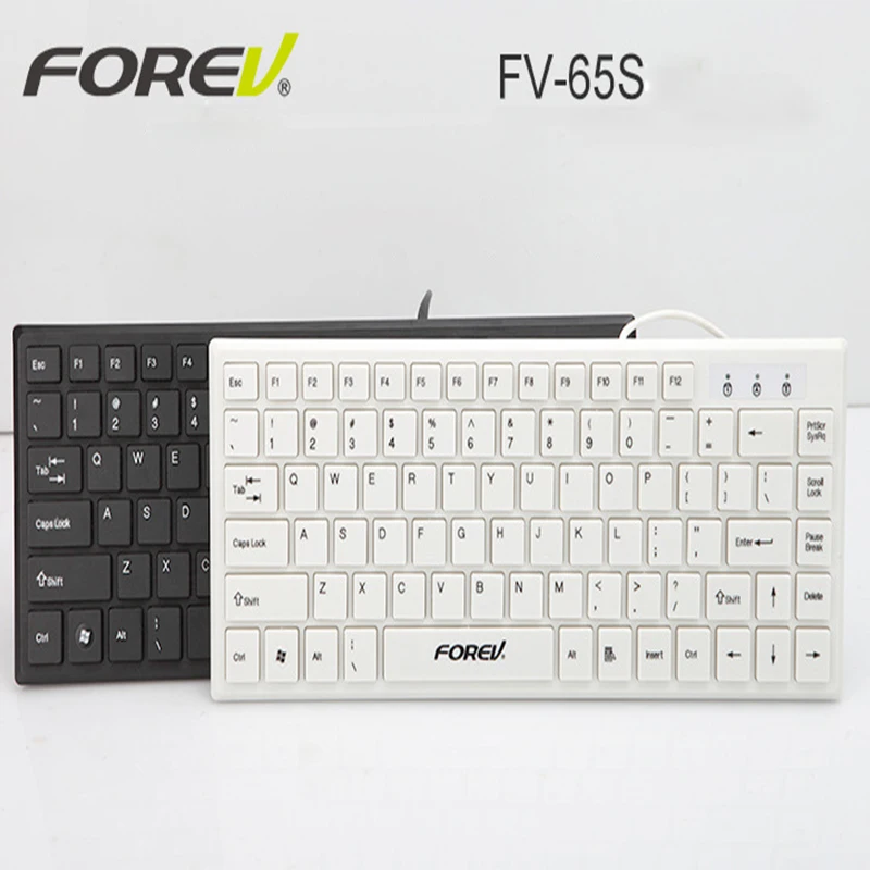Проводная USB клавиатура FOREV 85 клавиш для ПК компьютера ноутбука нетбука