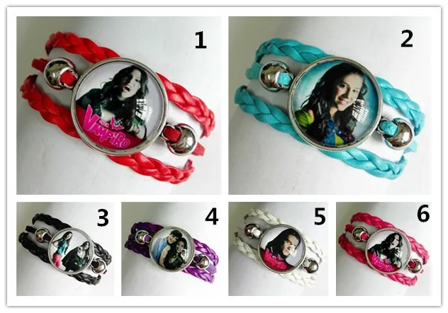 

1pc CHICA VAMPIRO Glass Handcuffs Cartoon Movie Charms bracelet Time gems bracelets wholesale