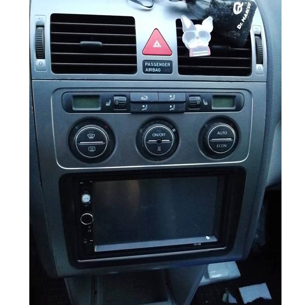 Двойной Din Автомобильная облицовка для VW VOLKSWAGEN Touran Caddy SEAT SKODA Leon Fabia Octavia стерео радио приборная Рамка адаптер панели