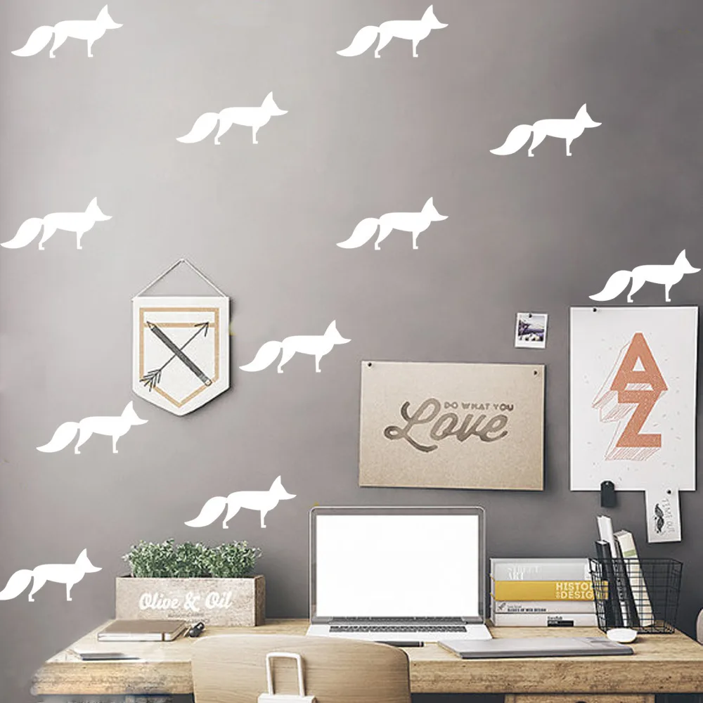 YRHCD INS стильный экологичный виниловый стикер с животным рисунком лисы DIY