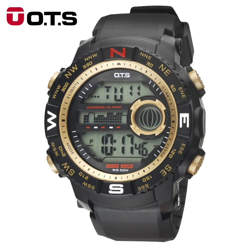Фото Часы мужские наручные с цифровым светодиодным дисплеем 50 м clock button clock automaticwatches guys Часы мужские наручные с цифровым светодиодным дисплеем 50 м clock button clock automaticwatches guys