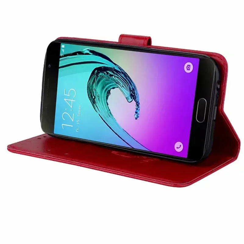 Кожаные чехлы-бумажники с откидной крышкой для Samsung Galaxy A5 2017 A3 2016 Grand prime G530 S9 S8 plus S7