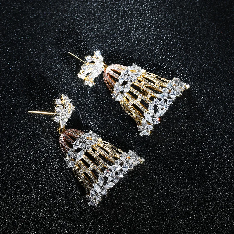 MECHOSEN кубический вентилятор из циркония образный Круглый Большой Длинный серьги