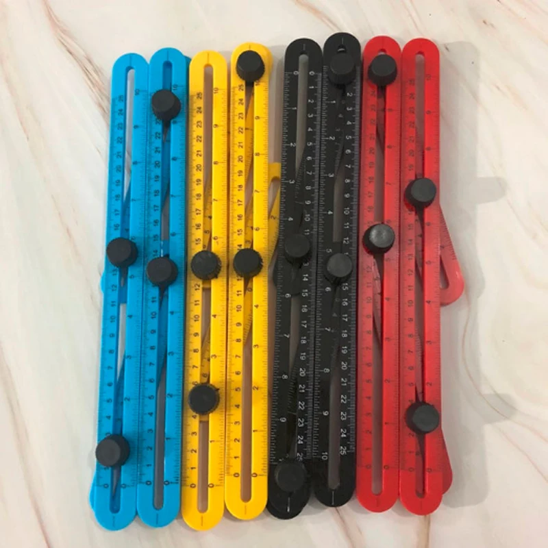 

1Pcs Professional Template Tool Angle Ruler Measuring Protractor Activity Four-fold Ruler With Metric Inch Scale