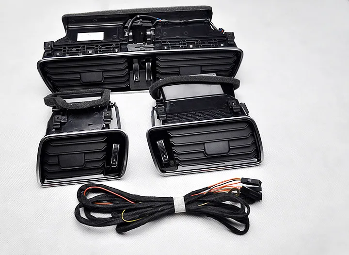 Для VW LHD Passat B6 B7 CC R36 Chrome Piano Black вентиляционное отверстие светодио дный красный