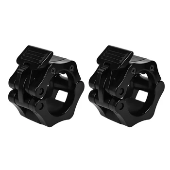 black 50mm 1 пара 25/50 мм гантели Spinlock воротник замок Штанги Гантели зажимы зажим оборудование для тренажерного зала Фитнес взвешивания подъема бодибилдинг - Цвет: black 50mm